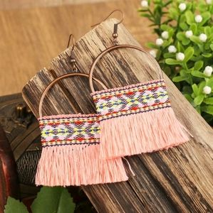 🍉5 for $25* Boho Tassel Hoop Earrings